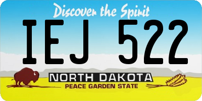 ND license plate IEJ522
