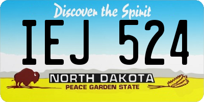 ND license plate IEJ524