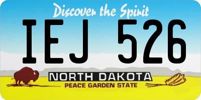 ND license plate IEJ526