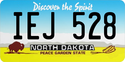 ND license plate IEJ528