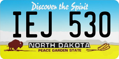 ND license plate IEJ530