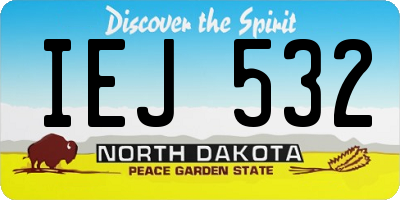 ND license plate IEJ532