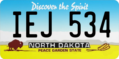 ND license plate IEJ534