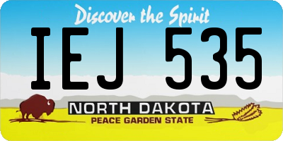 ND license plate IEJ535