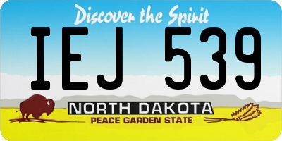 ND license plate IEJ539