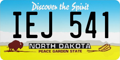 ND license plate IEJ541