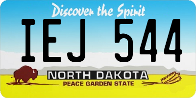 ND license plate IEJ544