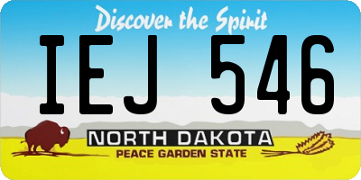 ND license plate IEJ546
