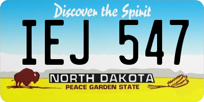 ND license plate IEJ547