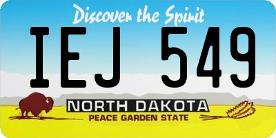 ND license plate IEJ549
