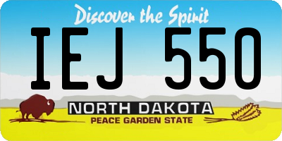 ND license plate IEJ550