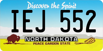 ND license plate IEJ552