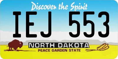 ND license plate IEJ553