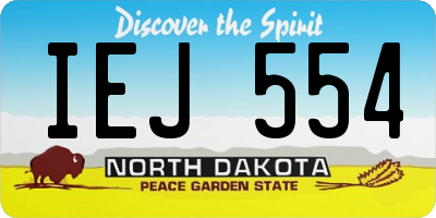 ND license plate IEJ554