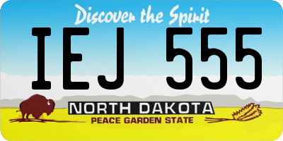 ND license plate IEJ555