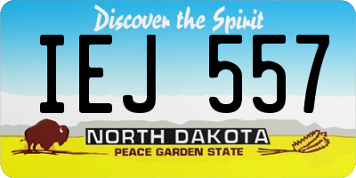 ND license plate IEJ557