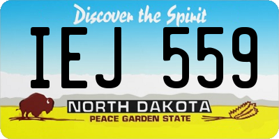 ND license plate IEJ559