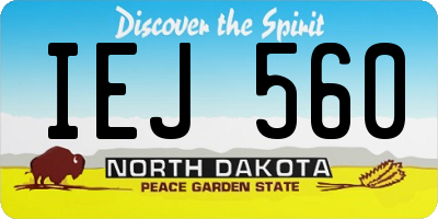 ND license plate IEJ560