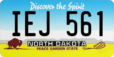 ND license plate IEJ561