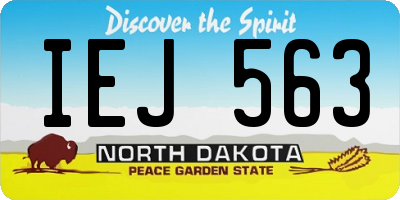 ND license plate IEJ563