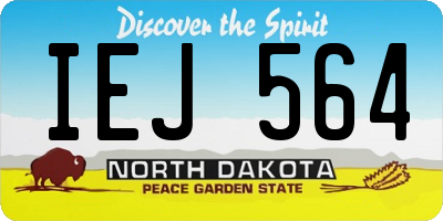 ND license plate IEJ564