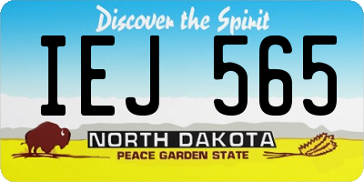 ND license plate IEJ565