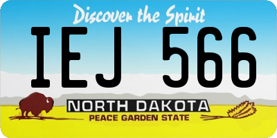 ND license plate IEJ566