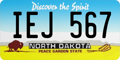 ND license plate IEJ567