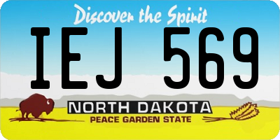 ND license plate IEJ569