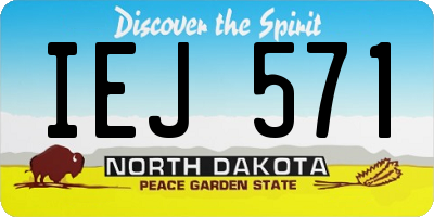 ND license plate IEJ571