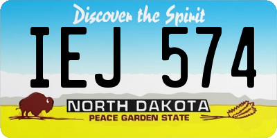 ND license plate IEJ574