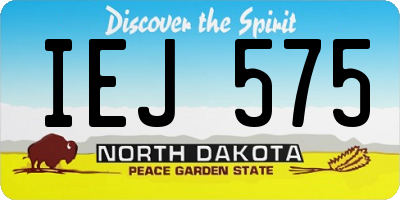 ND license plate IEJ575