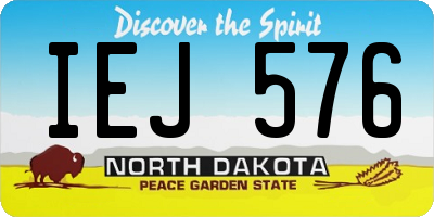 ND license plate IEJ576