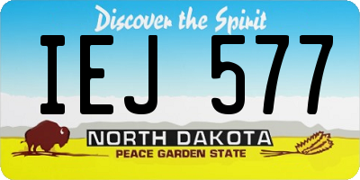 ND license plate IEJ577