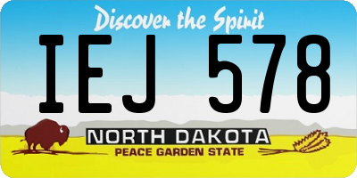 ND license plate IEJ578