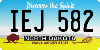 ND license plate IEJ582