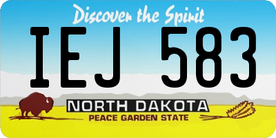 ND license plate IEJ583