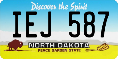 ND license plate IEJ587