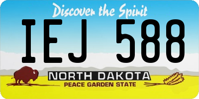 ND license plate IEJ588