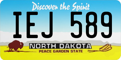 ND license plate IEJ589