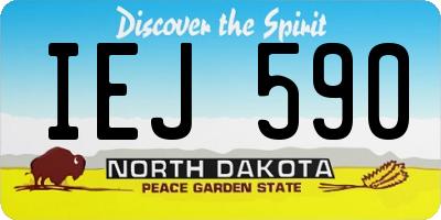 ND license plate IEJ590