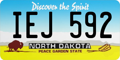ND license plate IEJ592