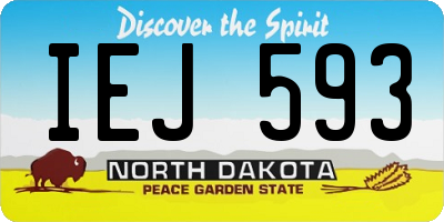 ND license plate IEJ593