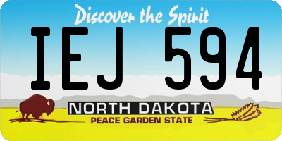 ND license plate IEJ594