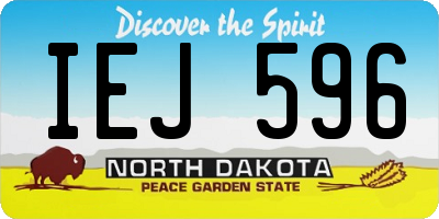 ND license plate IEJ596