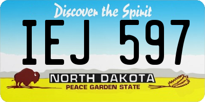 ND license plate IEJ597