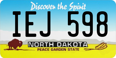 ND license plate IEJ598