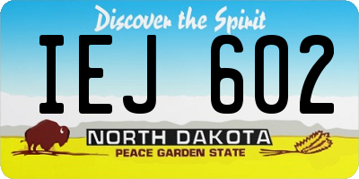 ND license plate IEJ602