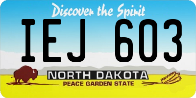 ND license plate IEJ603