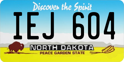 ND license plate IEJ604